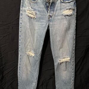 Levi's ripped jeans 501s